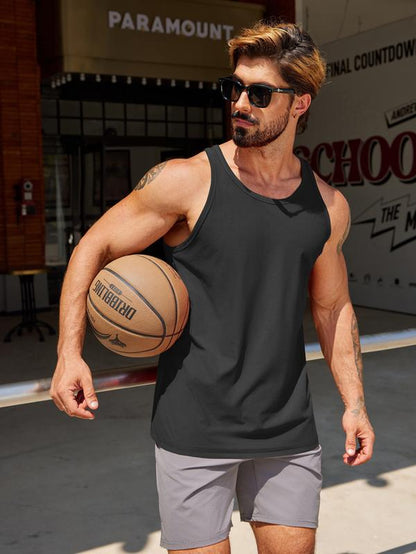 COOFANDY Men'S Workout Tank Tops 2 Pack Quick Dry Y-Back Gym Tank Muscle Training Athletic Sleeveless Shirts