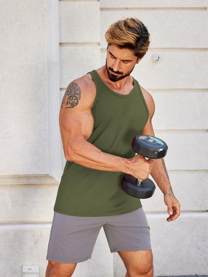 COOFANDY Men'S Workout Tank Tops 2 Pack Quick Dry Y-Back Gym Tank Muscle Training Athletic Sleeveless Shirts