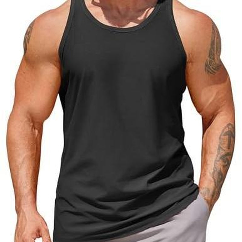 COOFANDY Men'S Workout Tank Tops 2 Pack Quick Dry Y-Back Gym Tank Muscle Training Athletic Sleeveless Shirts